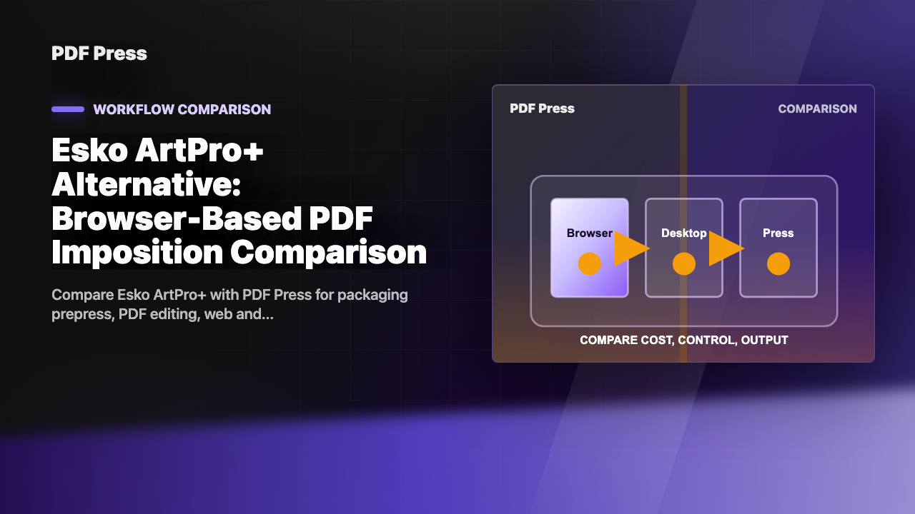 Esko ArtPro+ Alternative: Browser-Based PDF Imposition Comparison cover illustration