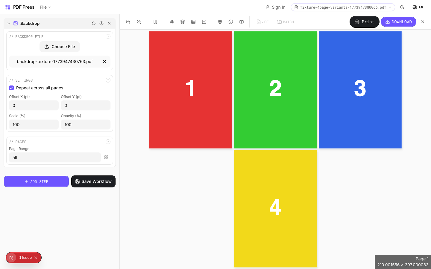 Backdrop — Backdrop Applied