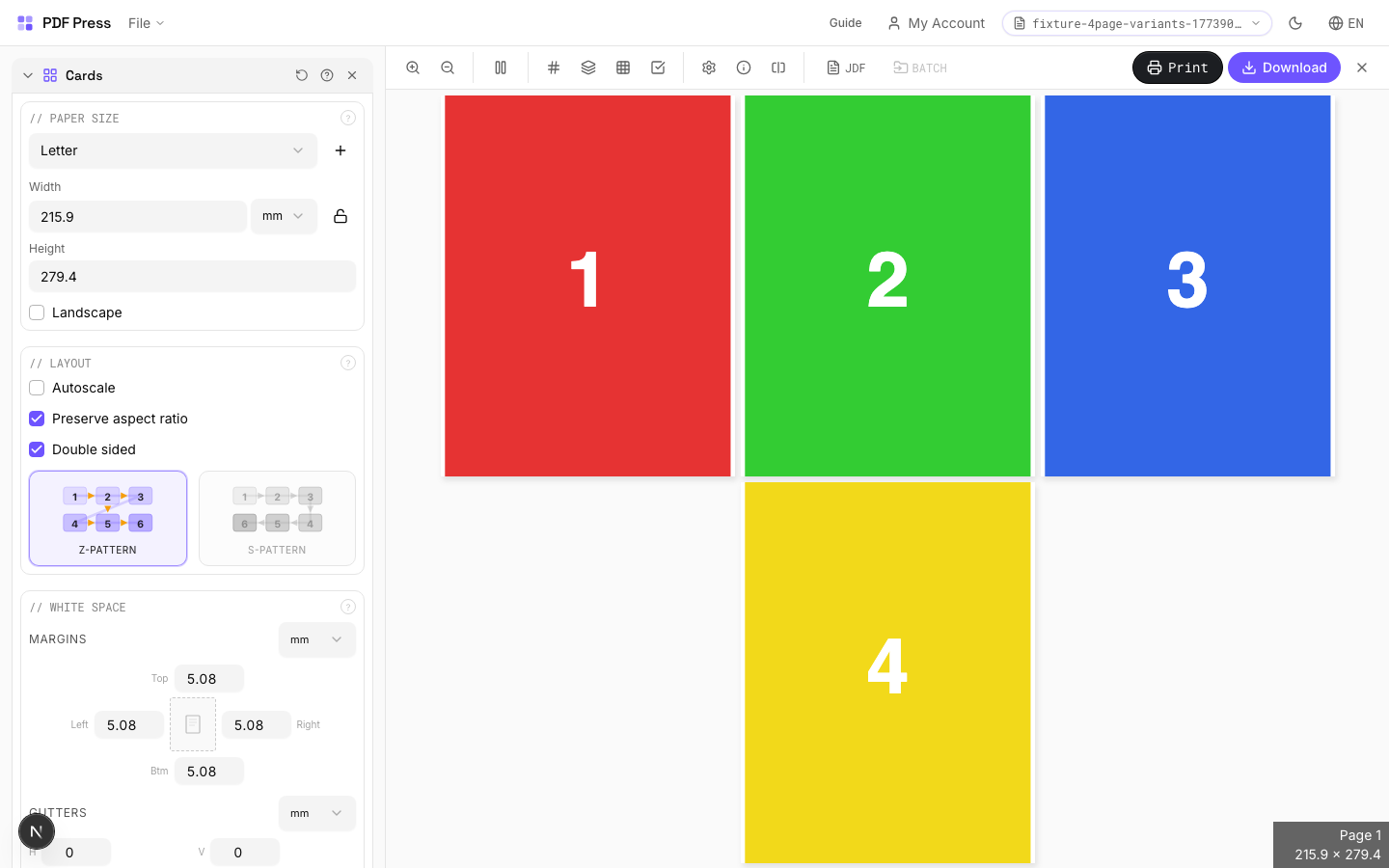 Cards — Double Sided