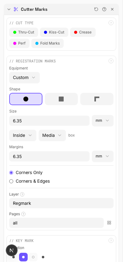 Line Style Marks — settings