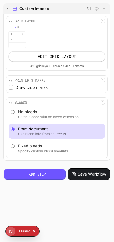 3×3 Expert Grid — settings