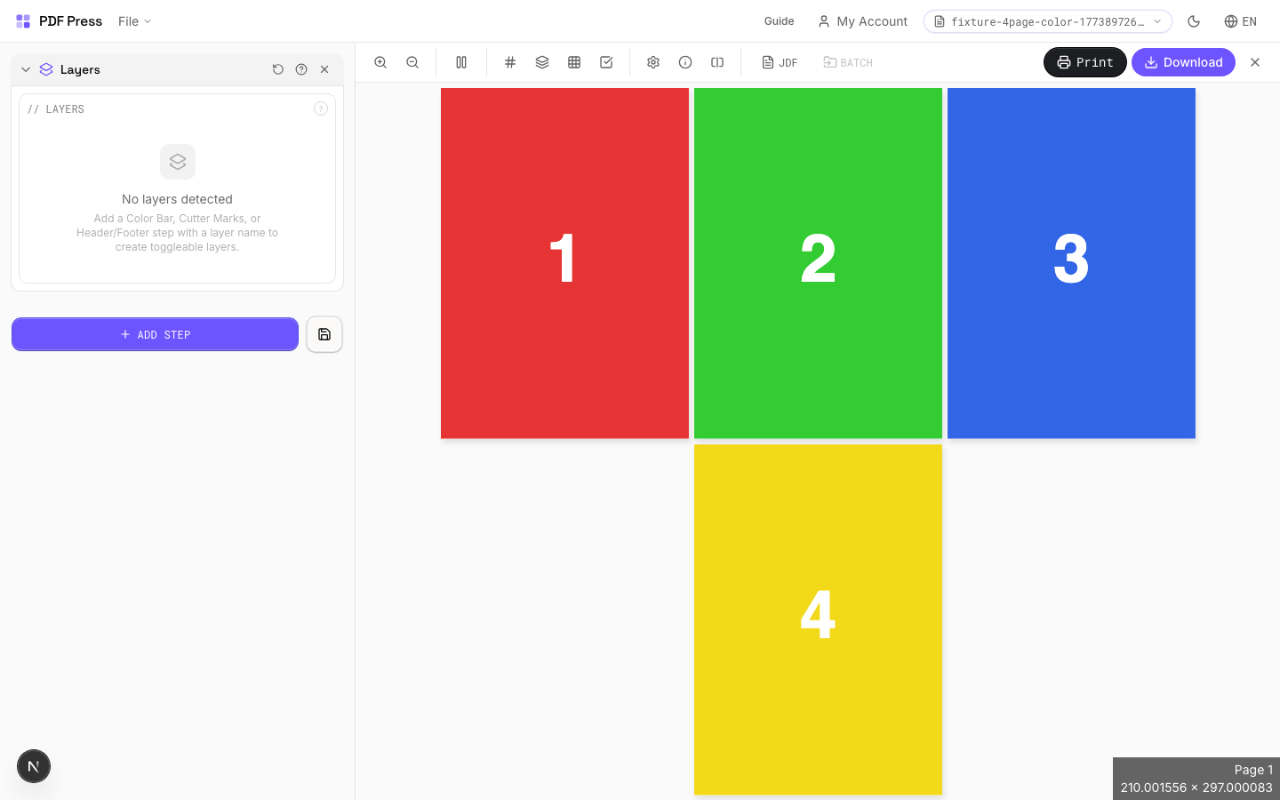 Layers — full app view showing options and imposed result