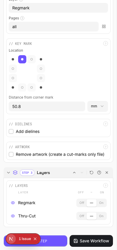 Toggle Layer Visibility — settings