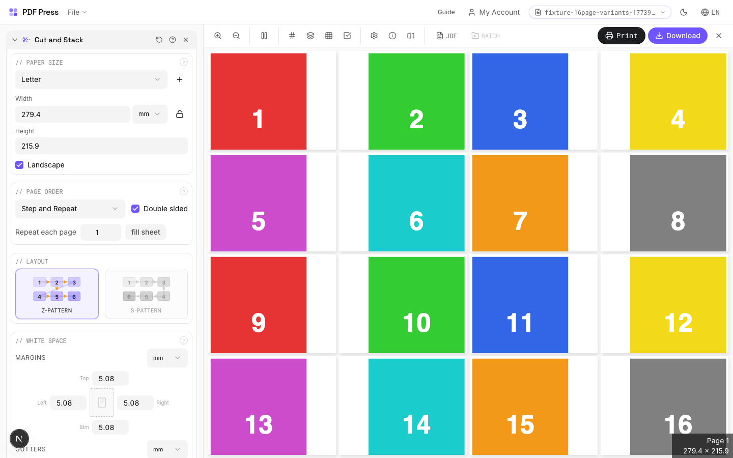 Cut and Stack — Double Sided