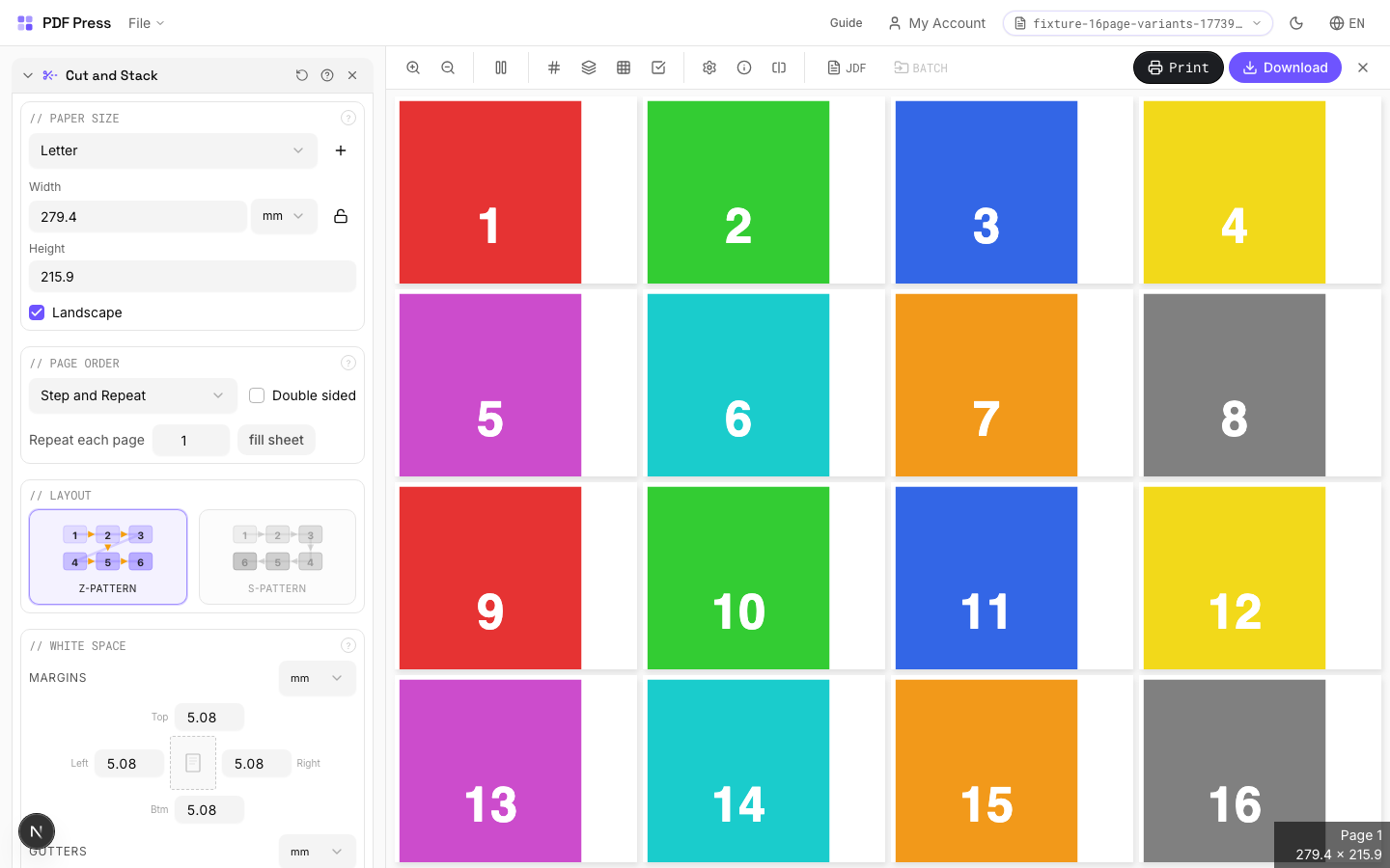 Cut and Stack — Landscape Paper