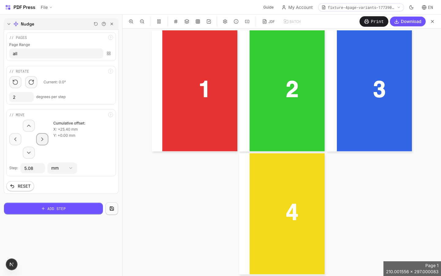 Nudge — Page Shifted Right