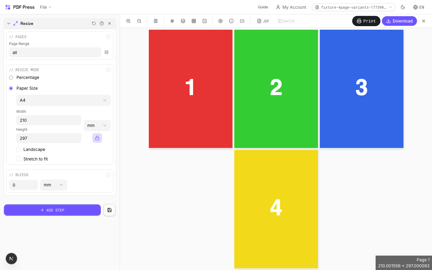 Resize — Resize to A4 Paper