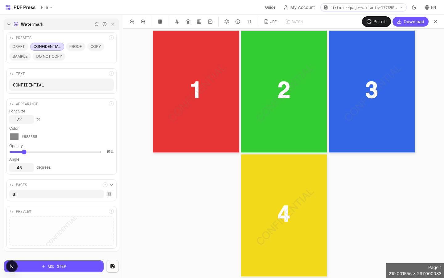 Watermark — CONFIDENTIAL Watermark
